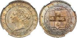 1 Penny Jamaica (1962 - ) Níquel/Cobre Victoria (1819 - 1901)