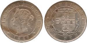 1 Penny Jamaica (1962 - ) Níquel/Cobre Victoria (1819 - 1901)