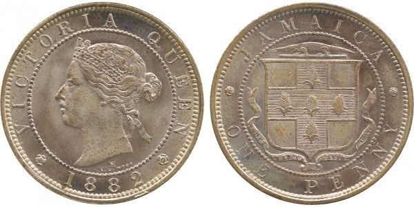 1 Penny Jamaica (1962 - ) Níquel/Cobre Victoria (1819 - 1901)