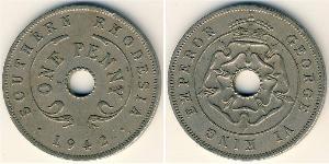 1 Penny Southern Rhodesia (1923-1980) Níquel/Cobre Jorge VI (1895-1952)