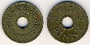 1 Penny Figi Ottone Giorgio VI (1895-1952)