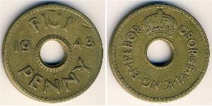 1 Penny Figi Ottone Giorgio VI (1895-1952)