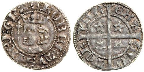 1 Penny Reino de Escocia (843-1707) Plata Robert I of Scotland (1274-1329)