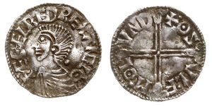 1 Penny Reino de Inglaterra (927-1649,1660-1707) Plata Aethelred II (968 - 1016)