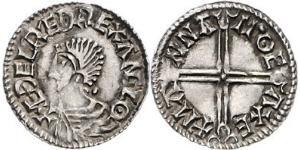 1 Penny Reino de Inglaterra (927-1649,1660-1707) Plata Aethelred II (968 - 1016)