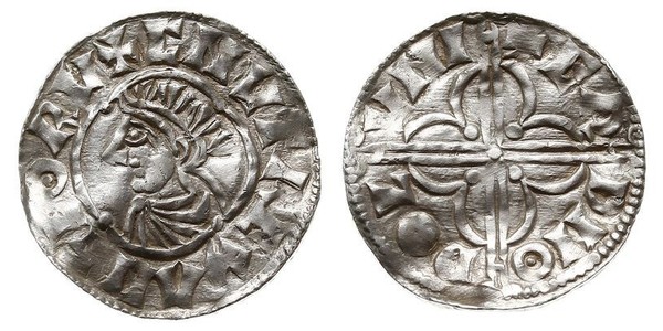 1 Penny Reino de Inglaterra (927-1649,1660-1707) Plata Cnut (985 -1035)