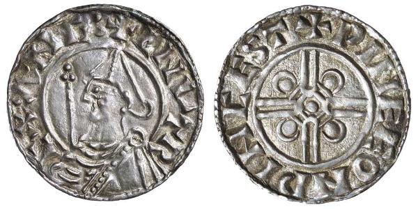 1 Penny Reino de Inglaterra (927-1649,1660-1707) Plata Cnut (985 -1035)