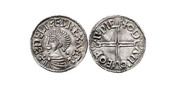 1 Penny Reino de Inglaterra (927-1649,1660-1707) Plata Aethelred II (968 - 1016)