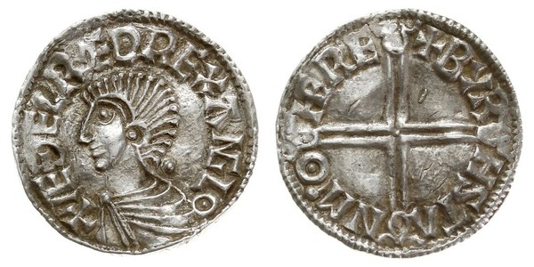 1 Penny Reino de Inglaterra (927-1649,1660-1707) Plata Aethelred II (968 - 1016)