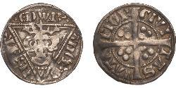1 Penny Señorío de Irlanda (1171-1541) Plata Eduardo I (1239 - 1307)
