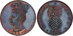 1 Penny Barbados Rame 