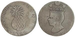 1 Penny Barbados Rame 