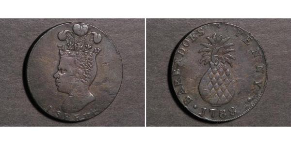 1 Penny Barbados Rame 