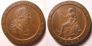 1 Penny Regno Unito di Gran Bretagna (1707-1801) Rame Giorgio III (1738-1820)