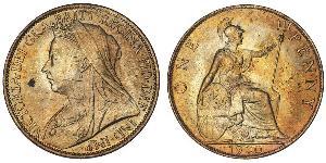 1 Penny Regno Unito di Gran Bretagna e Irlanda (1801-1922) Rame Vittoria (1819 - 1901)