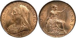 1 Penny Regno Unito di Gran Bretagna e Irlanda (1801-1922) Rame Vittoria (1819 - 1901)