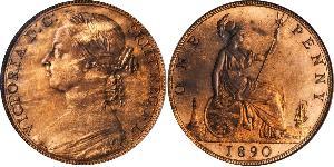 1 Penny Regno Unito di Gran Bretagna e Irlanda (1801-1922) Rame Vittoria (1819 - 1901)