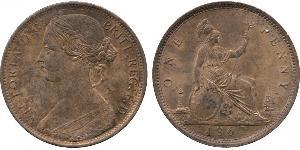 1 Penny Regno Unito di Gran Bretagna e Irlanda (1801-1922) Rame Vittoria (1819 - 1901)