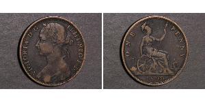 1 Penny Regno Unito di Gran Bretagna e Irlanda (1801-1922) Rame Vittoria (1819 - 1901)