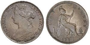 1 Penny Regno Unito di Gran Bretagna e Irlanda (1801-1922) Rame Vittoria (1819 - 1901)