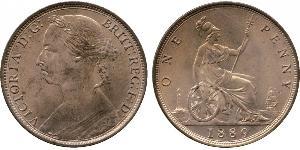 1 Penny Regno Unito di Gran Bretagna e Irlanda (1801-1922) Rame Vittoria (1819 - 1901)