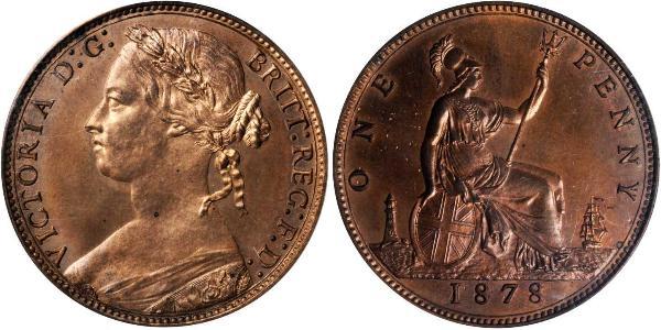 1 Penny Regno Unito di Gran Bretagna e Irlanda (1801-1922) Rame Vittoria (1819 - 1901)