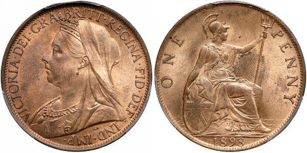 1 Penny Regno Unito di Gran Bretagna e Irlanda (1801-1922) Rame Vittoria (1819 - 1901)