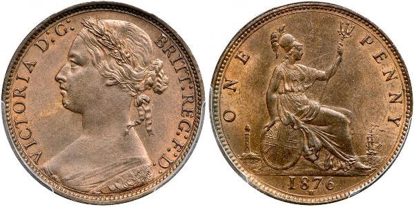 1 Penny Regno Unito di Gran Bretagna e Irlanda (1801-1922) Rame Vittoria (1819 - 1901)