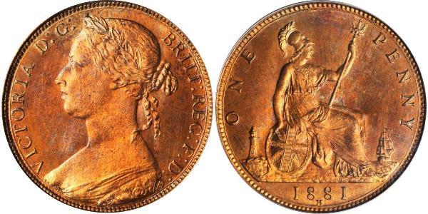 1 Penny Regno Unito di Gran Bretagna e Irlanda (1801-1922) Rame Vittoria (1819 - 1901)