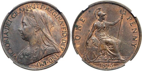 1 Penny Regno Unito di Gran Bretagna e Irlanda (1801-1922) Rame Vittoria (1819 - 1901)