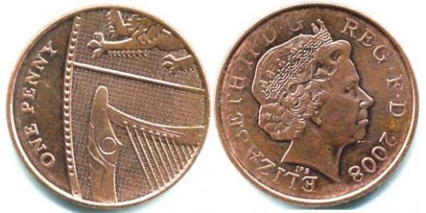1 Penny Regno Unito (1922-) Rame/Acciaio Elisabetta II (1926-2022)