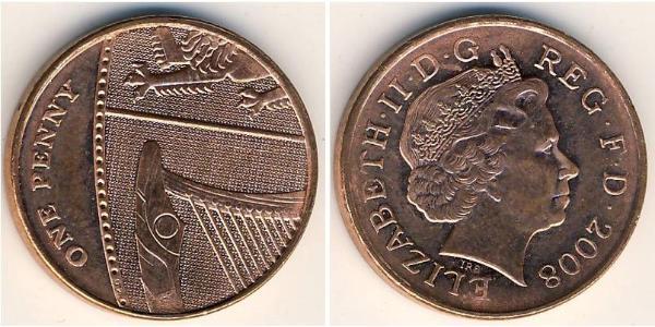 1 Penny Regno Unito (1922-) Rame/Acciaio Elisabetta II (1926-2022)