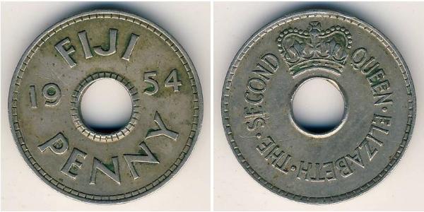 1 Penny Figi Rame/Nichel Elisabetta II (1926-2022)
