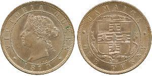 1 Penny Giamaica (1962 - ) Rame/Nichel Vittoria (1819 - 1901)