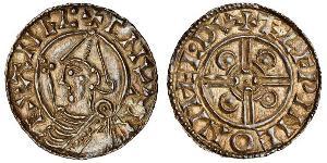 1 Penny Kingdom of England (927-1649,1660-1707) Silver Cnut (985 -1035)