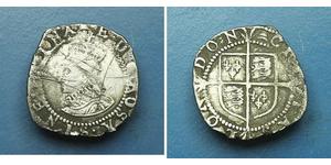 1 Penny Kingdom of England (927-1649,1660-1707) Silver Elizabeth I (1533-1603)