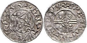 1 Penny Kingdom of England (927-1649,1660-1707) Silver Cnut (985 -1035)