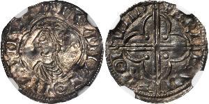 1 Penny Kingdom of England (927-1649,1660-1707) Silver Cnut (985 -1035)