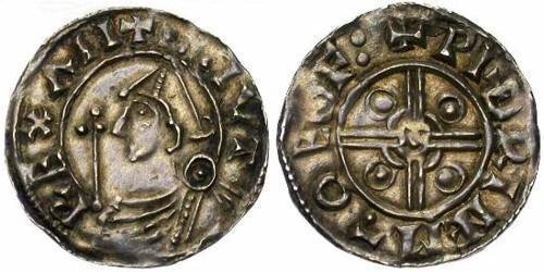 1 Penny Kingdom of England (927-1649,1660-1707) Silver Cnut (985 -1035)