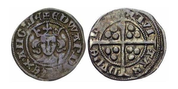 1 Penny Kingdom of England (927-1649,1660-1707) Silver Edward III (1312-1377)