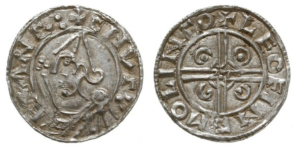 1 Penny Kingdom of England (927-1649,1660-1707) Silver Cnut (985 -1035)