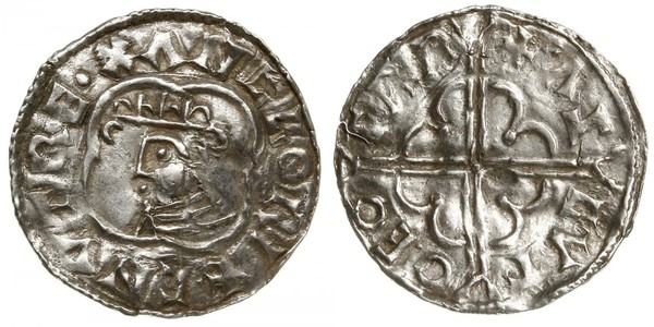 1 Penny Kingdom of England (927-1649,1660-1707) Silver Cnut (985 -1035)
