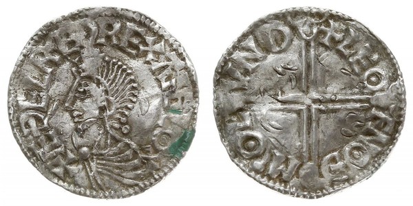 1 Penny Kingdom of England (927-1649,1660-1707) Silver Aethelred II (968 - 1016)