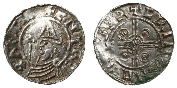 1 Penny Kingdom of England (927-1649,1660-1707) Silver Cnut (985 -1035)