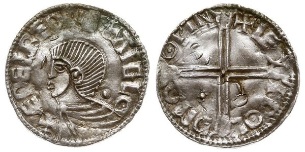 1 Penny Kingdom of England (927-1649,1660-1707) Silver Aethelred II (968 - 1016)