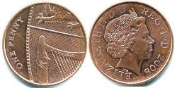 1 Penny United Kingdom (1922-) Steel/銅 伊丽莎白二世 (1926-2022)