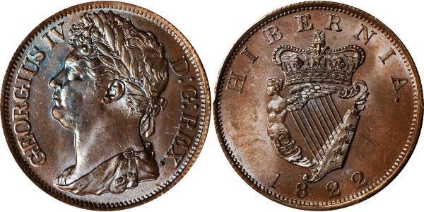 1 Penny Ireland (1922 - ) / United Kingdom of Great Britain and Ireland (1801-1922)  George IV (1762-1830)