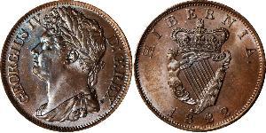 1 Penny Irlanda (1922 - ) / Reino Unido de Gran Bretaña e Irlanda (1801-1922)  Jorge IV (1762-1830)