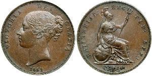 1 Penny Regno Unito di Gran Bretagna e Irlanda (1801-1922)  Vittoria (1819 - 1901)