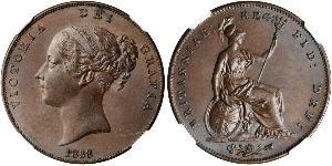 1 Penny Reino Unido de Gran Bretaña e Irlanda (1801-1922)  Victoria (1819 - 1901)